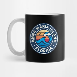 Anna Maria Island Florida Fl Nautical Waves Mug